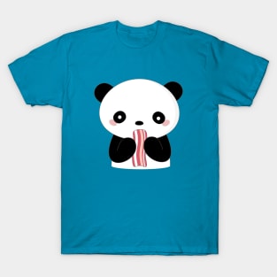 Kawaii Bacon Loving Panda T-Shirt T-Shirt